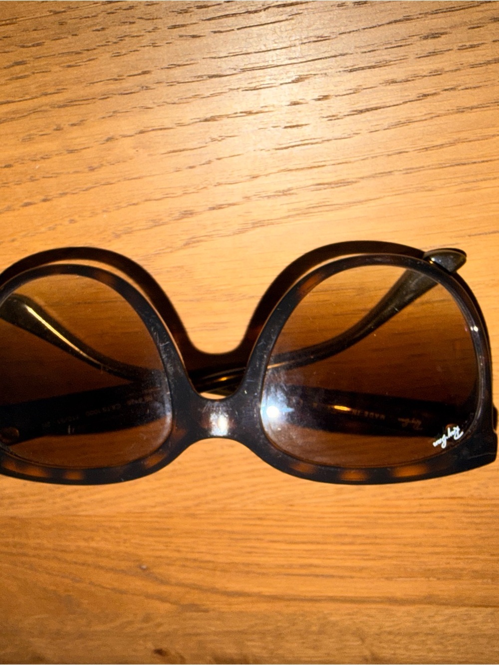 Ray Ban Oversized Brown Tortoiseshell Women's Sunglasses